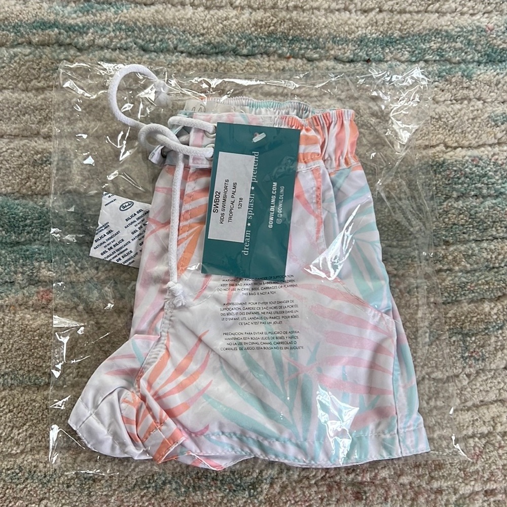Wildling Boys Tropical Swim Shorts size 12M/18M